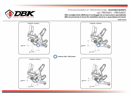 DBK DUCABIKE PRKTM01 KTM 990 DUKE (2024+) Adjustable Rearset (pilot) – Accessories in the Motoraider Motorcycle Aftermarket Accessories and Parts Online Shop