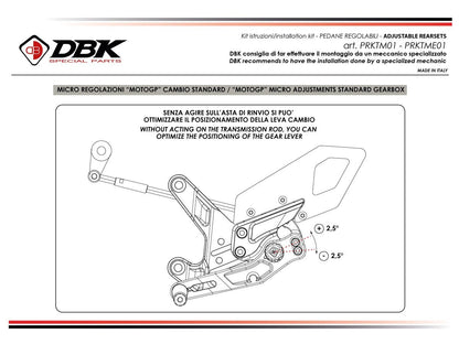 DBK DUCABIKE PRKTM01 KTM 990 DUKE (2024+) Adjustable Rearset (pilot) – Accessories in the Motoraider Motorcycle Aftermarket Accessories and Parts Online Shop