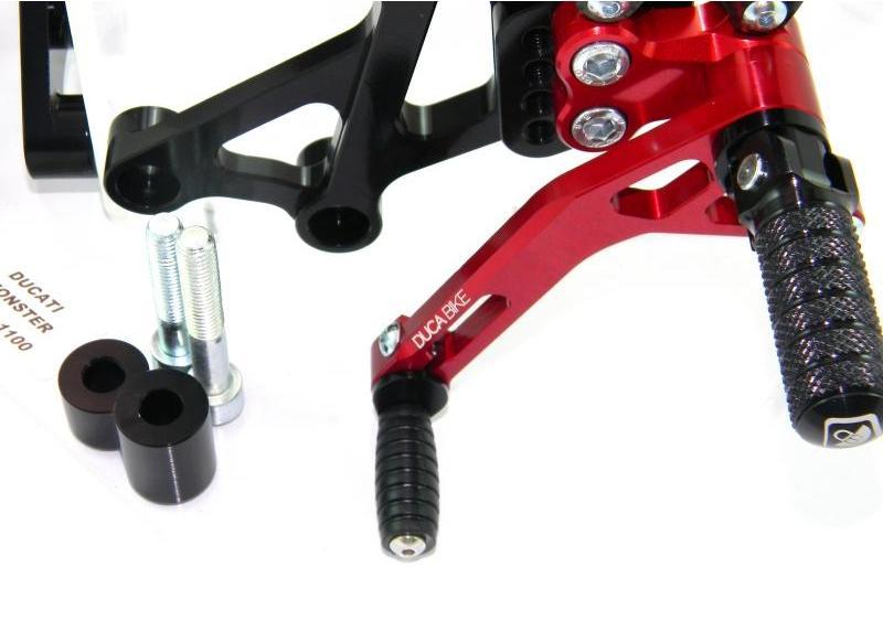 PRNM01 - DUCABIKE Ducati Monster Adjustable Pilot Rearset – Accessories in the Motoraider Motorcycle Aftermarket Accessories and Parts Online Shop