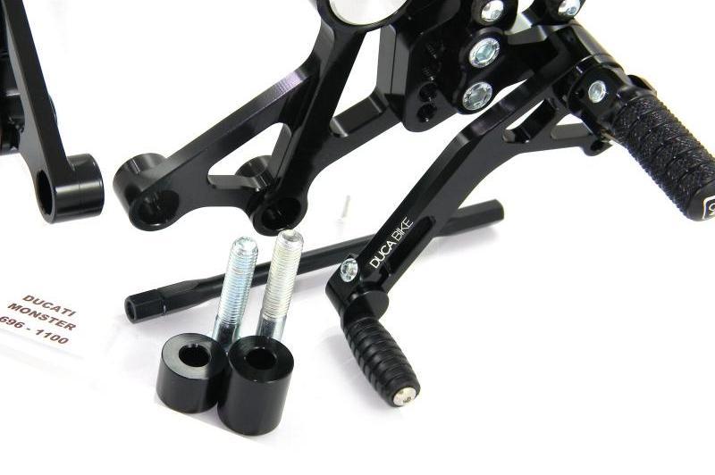 PRNM01 - DUCABIKE Ducati Monster Adjustable Pilot Rearset – Accessories in the Motoraider Motorcycle Aftermarket Accessories and Parts Online Shop