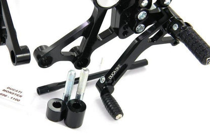 PRNM01 - DUCABIKE Ducati Monster Adjustable Pilot Rearset – Accessories in the Motoraider Motorcycle Aftermarket Accessories and Parts Online Shop