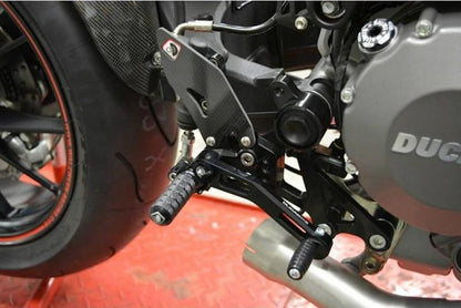 PRNM01 - DUCABIKE Ducati Monster Adjustable Pilot Rearset – Accessories in the Motoraider Motorcycle Aftermarket Accessories and Parts Online Shop