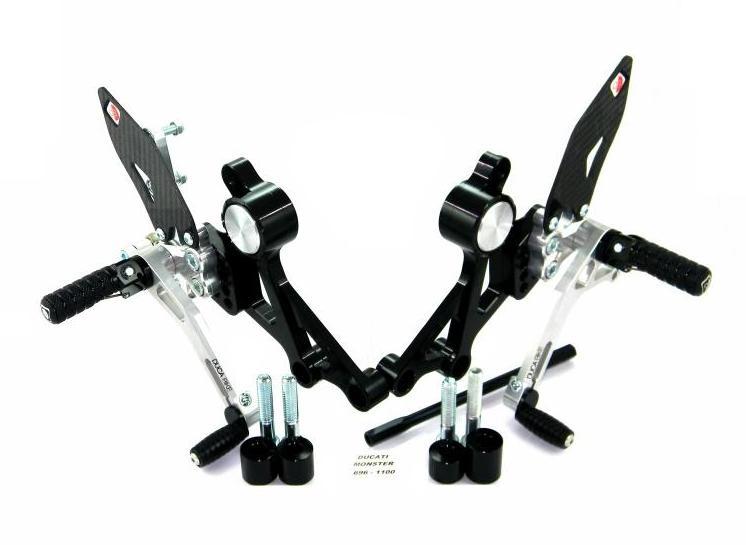 PRNM01 - DUCABIKE Ducati Monster Adjustable Pilot Rearset – Accessories in the Motoraider Motorcycle Aftermarket Accessories and Parts Online Shop