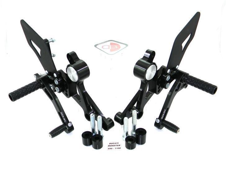 PRNME01 - DUCABIKE Ducati Monster Adjustable Pilot Rearset – Accessories in the Motoraider Motorcycle Aftermarket Accessories and Parts Online Shop