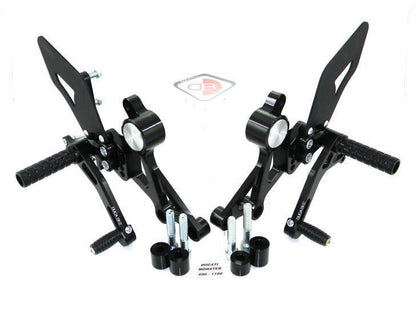 PRNME01 - DUCABIKE Ducati Monster Adjustable Pilot Rearset – Accessories in the Motoraider Motorcycle Aftermarket Accessories and Parts Online Shop