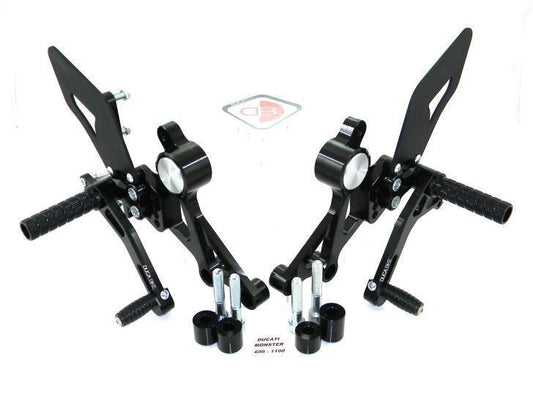 PRNME01 - DUCABIKE Ducati Monster Adjustable Pilot Rearset – Accessories in the Motoraider Motorcycle Aftermarket Accessories and Parts Online Shop