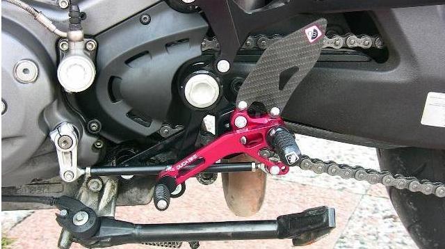 PRNM01 - DUCABIKE Ducati Monster Adjustable Pilot Rearset – Accessories in the Motoraider Motorcycle Aftermarket Accessories and Parts Online Shop