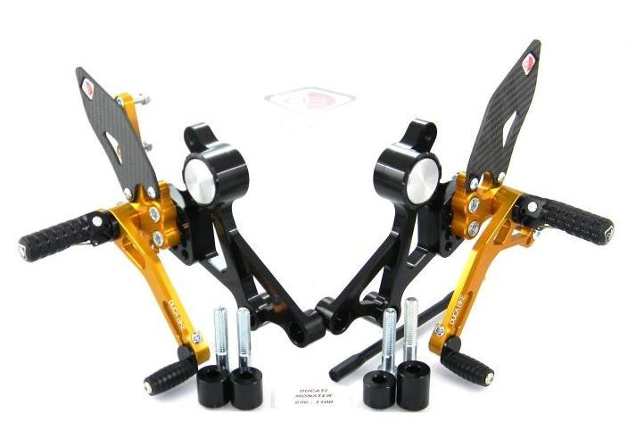 PRNM01 - DUCABIKE Ducati Monster Adjustable Pilot Rearset – Accessories in the Motoraider Motorcycle Aftermarket Accessories and Parts Online Shop