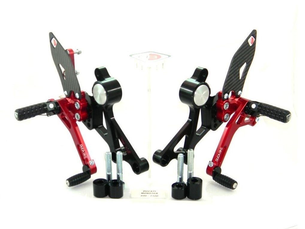 PRNM01 - DUCABIKE Ducati Monster Adjustable Pilot Rearset – Accessories in the Motoraider Motorcycle Aftermarket Accessories and Parts Online Shop