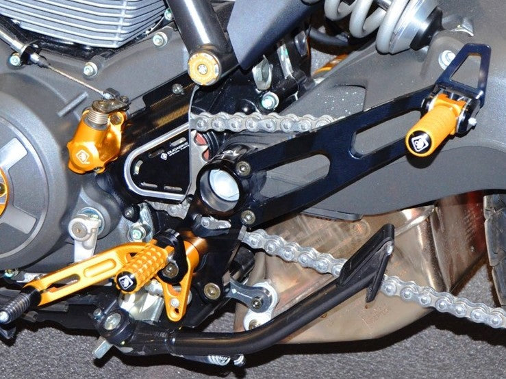 PRPSCRA01 - DUCABIKE Ducati Scrambler Passenger Rearset kit – Accessories in the Motoraider Motorcycle Aftermarket Accessories and Parts Online Shop