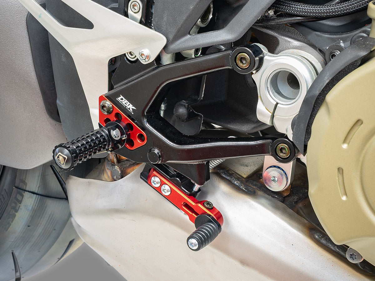 DBK DUCABIKE PRSFV402 Ducati Streetfighter V4 / V4S (2025+) Adjustable Rearset – Accessories in the Motoraider Motorcycle Aftermarket Accessories and Parts Online Shop