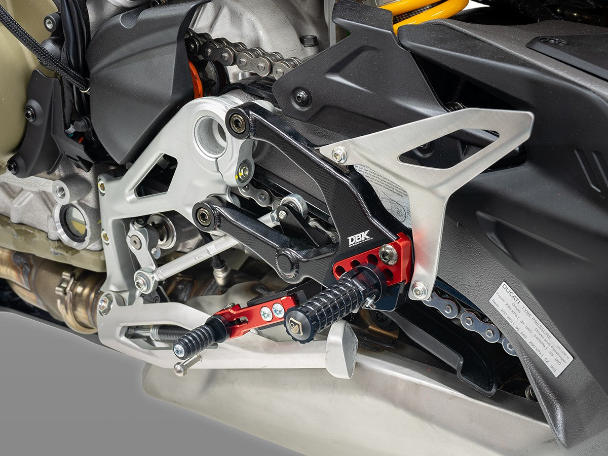 DBK DUCABIKE PRSFV402 Ducati Streetfighter V4 / V4S (2025+) Adjustable Rearset – Accessories in the Motoraider Motorcycle Aftermarket Accessories and Parts Online Shop