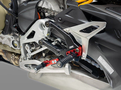DBK DUCABIKE PRSFV402 Ducati Streetfighter V4 / V4S (2025+) Adjustable Rearset – Accessories in the Motoraider Motorcycle Aftermarket Accessories and Parts Online Shop