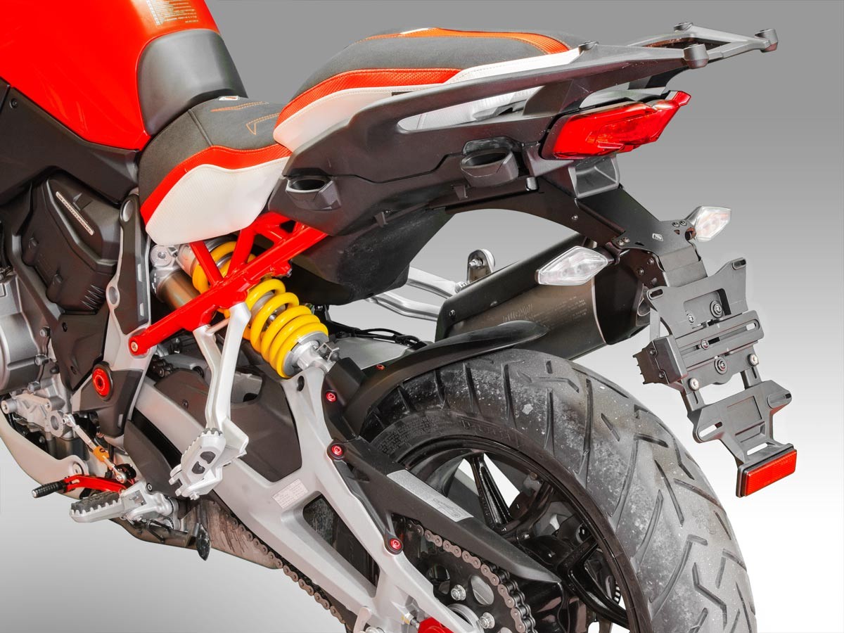 PRT16 - DUCABIKE Ducati Multistrada V4 (2021+) Adjustable License Plate Holder "Evo" – Accessories in the Motoraider Motorcycle Aftermarket Accessories and Parts Online Shop