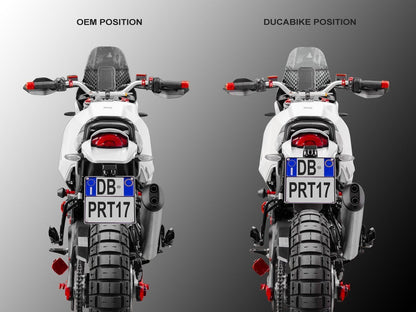 PRT17 - DBK Ducati DesertX 937 / Rally (2022+) Adjustable License Plate Move Kit – Accessories in the Motoraider Motorcycle Aftermarket Accessories and Parts Online Shop
