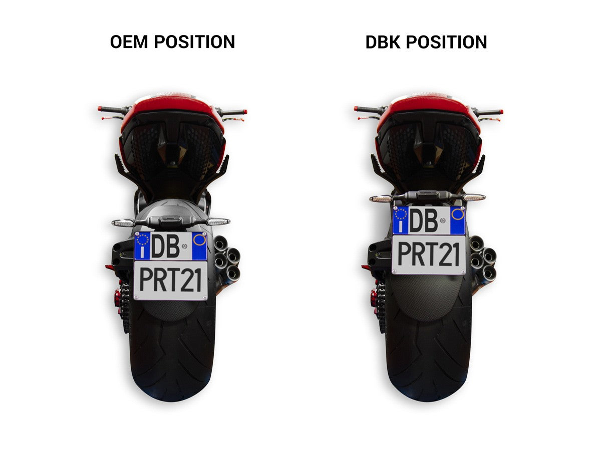 PRT21 - DBK Ducati Diavel V4 (2023+) Adjustable License Plate Holder – Accessories in the Motoraider Motorcycle Aftermarket Accessories and Parts Online Shop