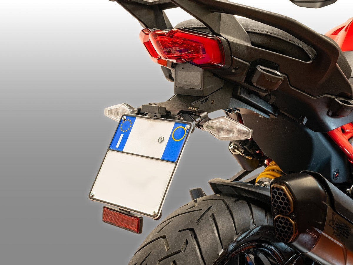 DBK DUCABIKE PRT26 Ducati Multistrada V4 Adjustable License Plate Holder – Accessories in the Motoraider Motorcycle Aftermarket Accessories and Parts Online Shop