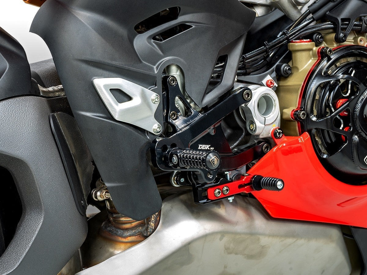 DBK DUCABIKE PRV402 Ducati Panigale V4 / V4S (2025+) Adjustable Rearset (SBK edition) – Accessories in the Motoraider Motorcycle Aftermarket Accessories and Parts Online Shop