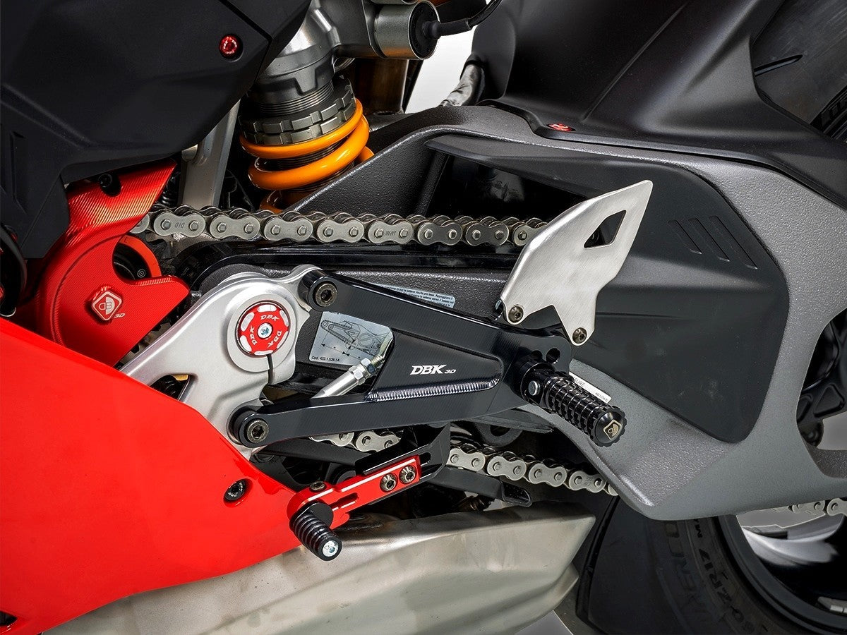 DBK DUCABIKE PRV402 Ducati Panigale V4 / V4S (2025+) Adjustable Rearset (SBK edition) – Accessories in the Motoraider Motorcycle Aftermarket Accessories and Parts Online Shop