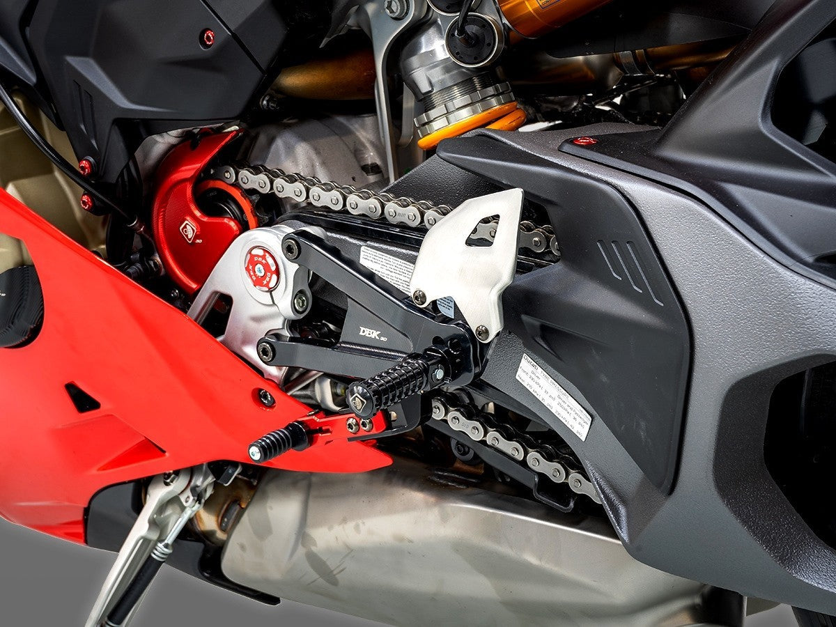 DBK DUCABIKE PRV402 Ducati Panigale V4 / V4S (2025+) Adjustable Rearset (SBK edition) – Accessories in the Motoraider Motorcycle Aftermarket Accessories and Parts Online Shop