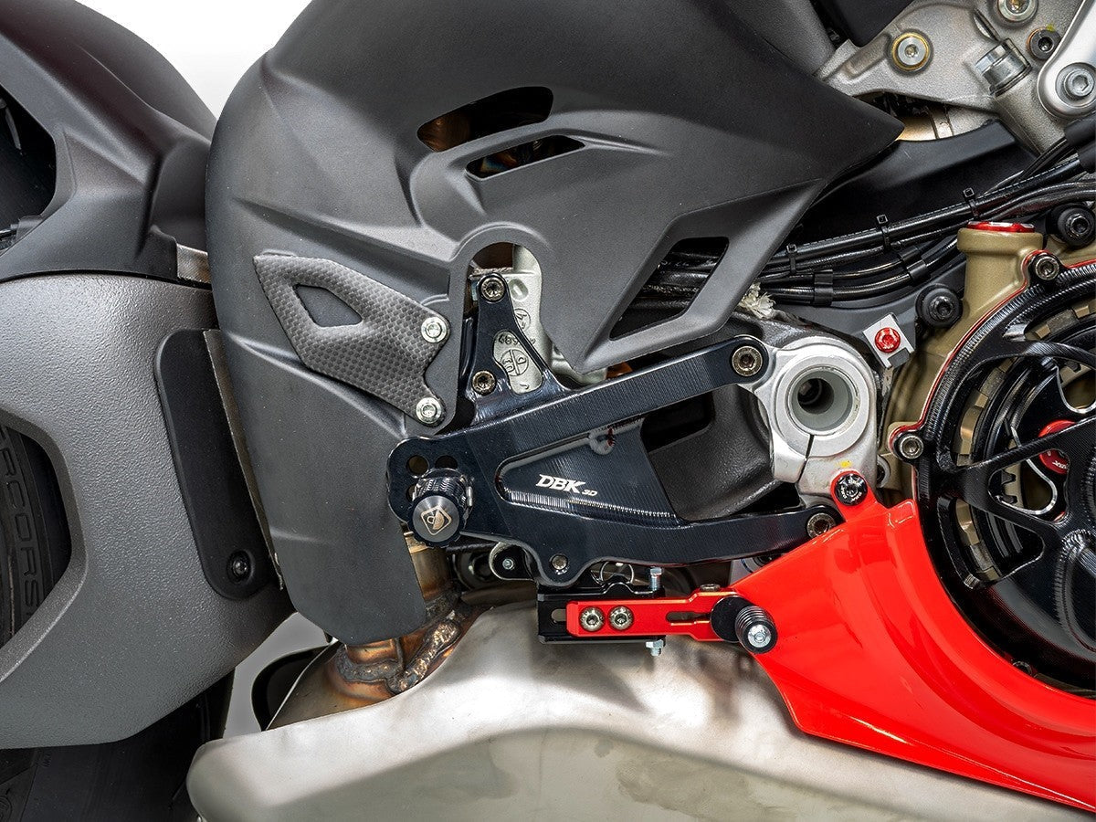 DBK DUCABIKE PRV402 Ducati Panigale V4 / V4S (2025+) Adjustable Rearset (SBK edition) – Accessories in the Motoraider Motorcycle Aftermarket Accessories and Parts Online Shop