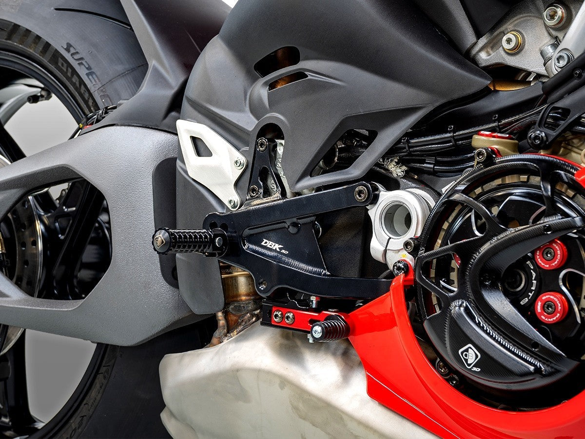 DBK DUCABIKE PRV402 Ducati Panigale V4 / V4S (2025+) Adjustable Rearset (SBK edition) – Accessories in the Motoraider Motorcycle Aftermarket Accessories and Parts Online Shop