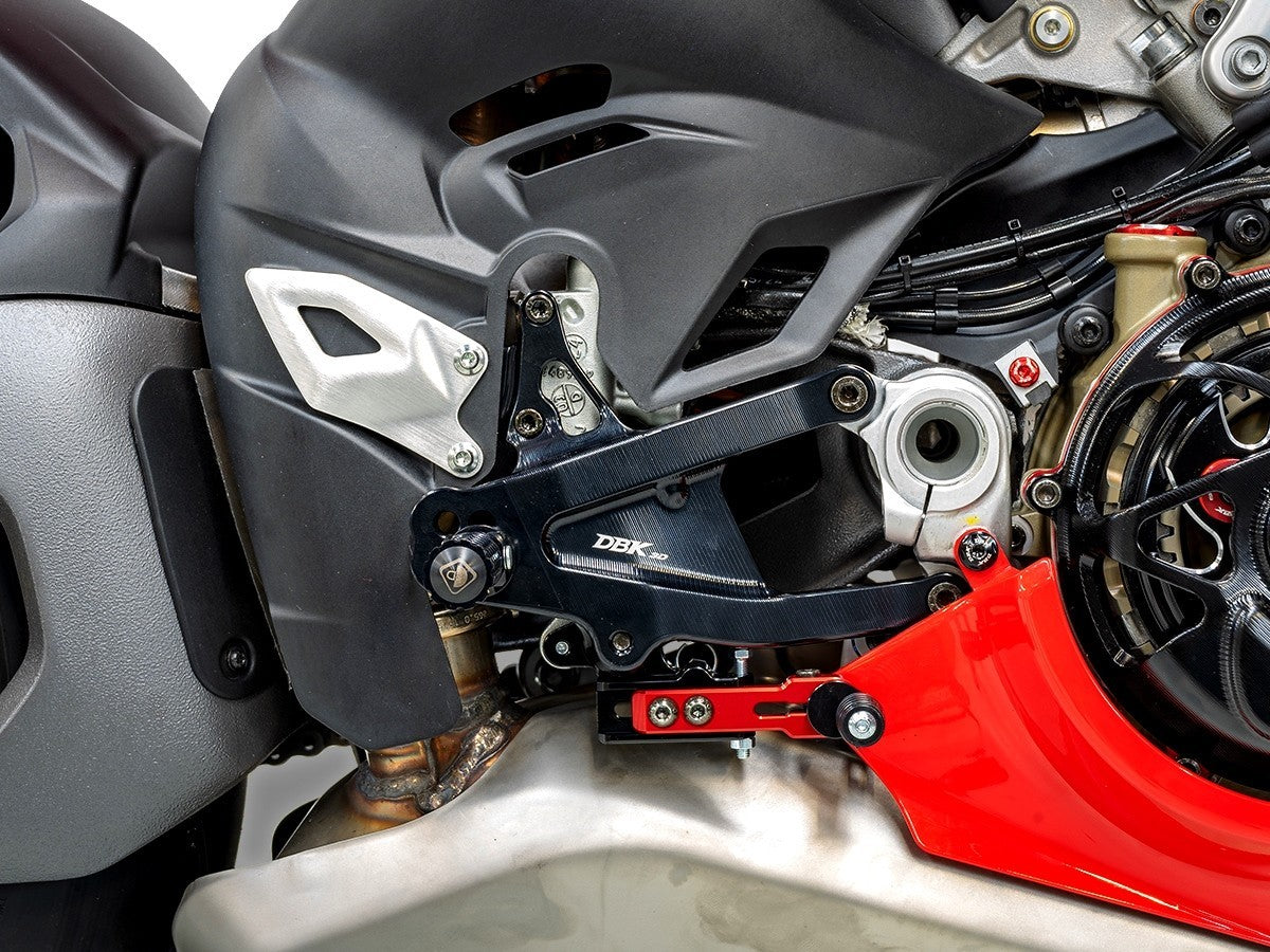 DBK DUCABIKE PRV402 Ducati Panigale V4 / V4S (2025+) Adjustable Rearset (SBK edition) – Accessories in the Motoraider Motorcycle Aftermarket Accessories and Parts Online Shop