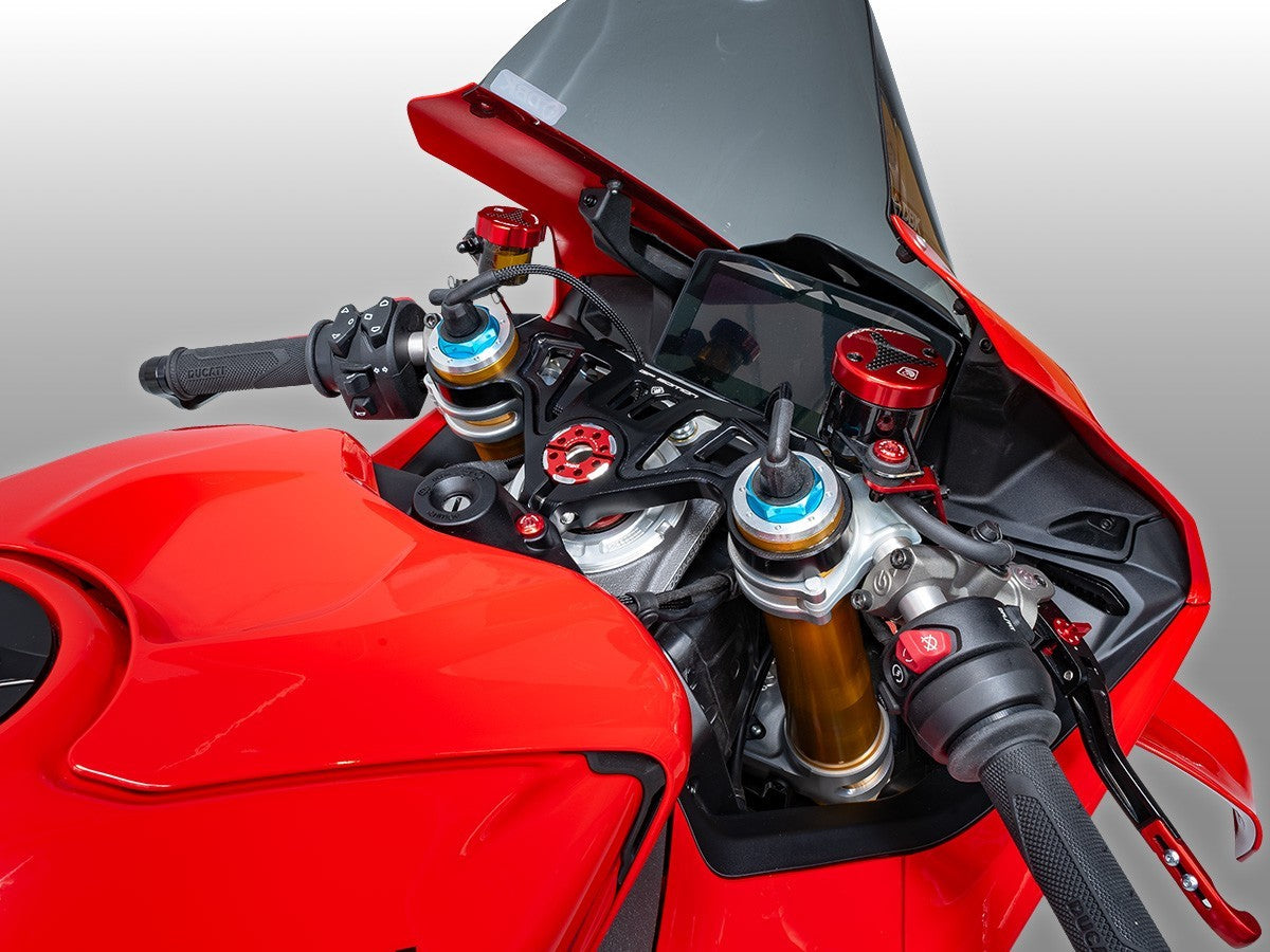 DBK DUCABIKE PSS10 Ducati Panigale V4/ V4S (2025+) Triple Clamps Top Steering Plate (MotoGP edition) – Accessories in the Motoraider Motorcycle Aftermarket Accessories and Parts Online Shop