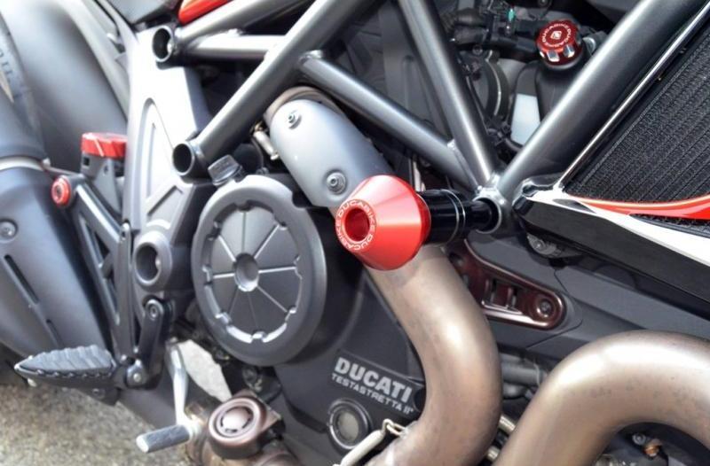 PTDV02 - DUCABIKE Ducati Diavel 1200 (10/18) Frame Crash Protection Siders – Accessories in the Motoraider Motorcycle Aftermarket Accessories and Parts Online Shop