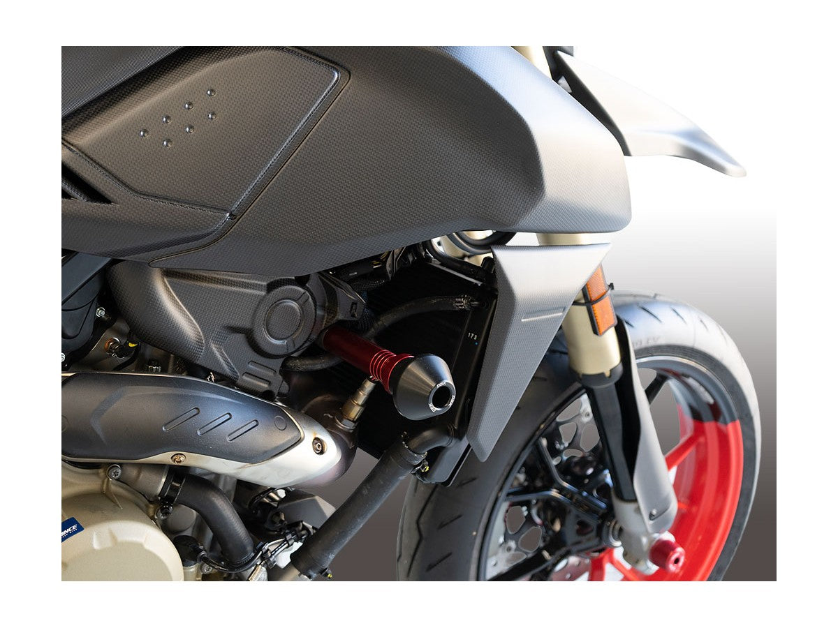 DBK PTEL02 Ducati Hypermotard 698 Mono (2024+) Frame Crash Protection Sliders – Accessories in the Motoraider Motorcycle Aftermarket Accessories and Parts Online Shop
