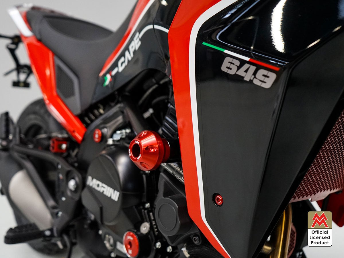 PTMM01 - DBK Moto Morini Seiemezzo SCR / STR / X-Cape 650 (2021+) Frame Protection Kit – Accessories in the Motoraider Motorcycle Aftermarket Accessories and Parts Online Shop