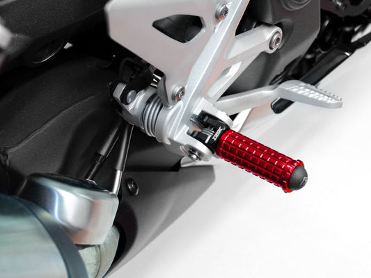 DBK DUCABIKE KPDM02+KAPM16 Ducati Panigale V4 / Streetfighter V4 (2025+) Footpegs (pilot; racing version; including adapters) – Accessories in the Motoraider Motorcycle Aftermarket Accessories and Parts Online Shop