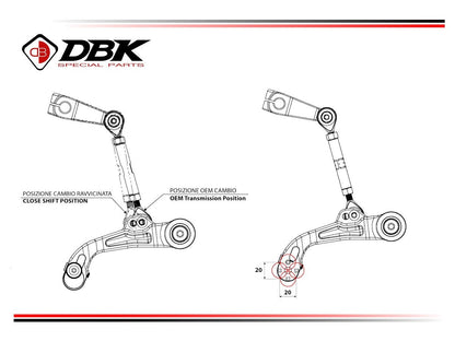 DBK DUCABIKE RPLC33 Ducati Multistrada V2 / V2S (2025+) Shift Lever – Accessories in the Motoraider Motorcycle Aftermarket Accessories and Parts Online Shop