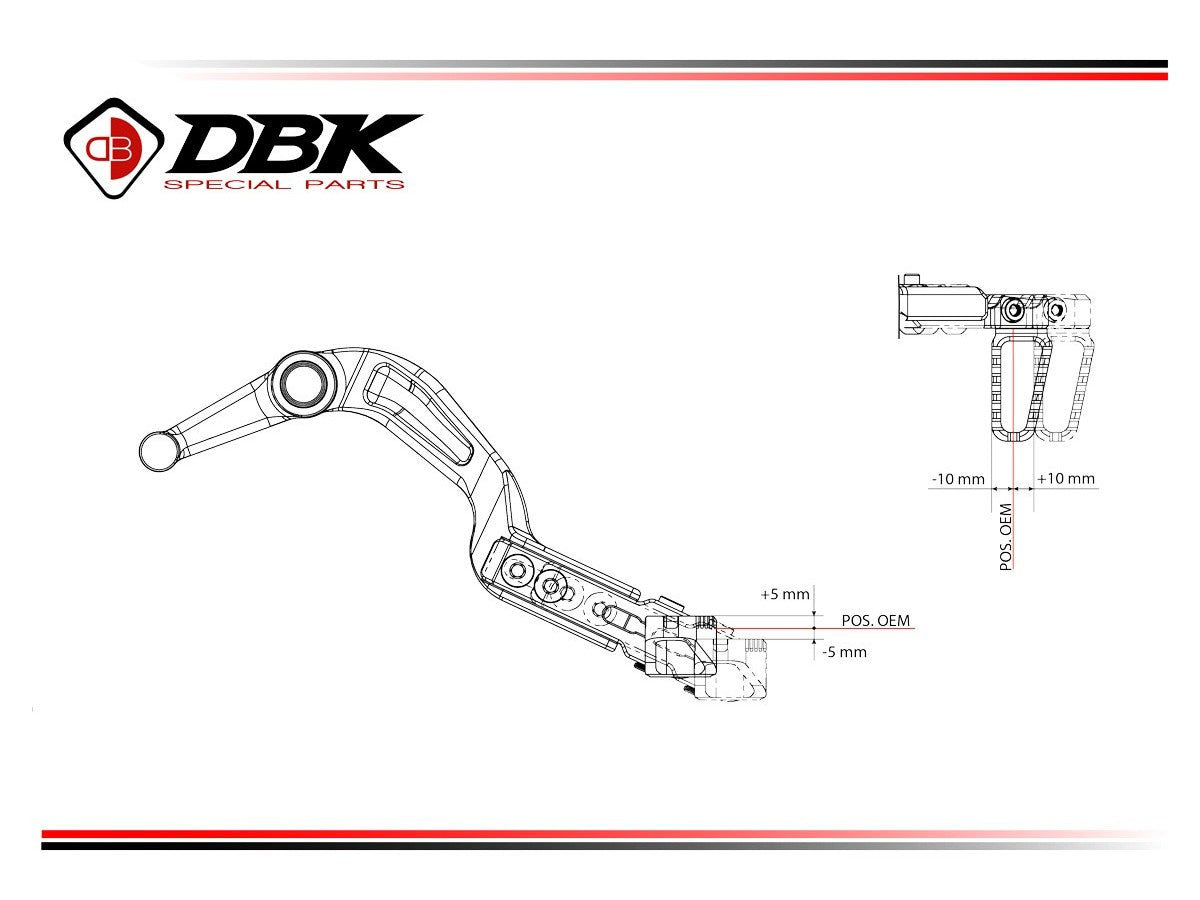 DBK DUCABIKE RPLF29 Ducati Multistrada V2 / V2S (2025+) Brake Lever – Accessories in the Motoraider Motorcycle Aftermarket Accessories and Parts Online Shop