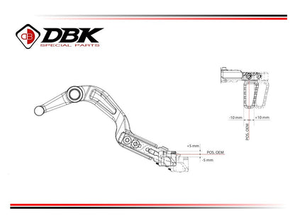 DBK DUCABIKE RPLF29 Ducati Multistrada V2 / V2S (2025+) Brake Lever – Accessories in the Motoraider Motorcycle Aftermarket Accessories and Parts Online Shop