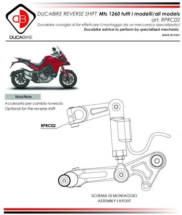 RPRC02 - DUCABIKE Ducati Multistrada 1260/950 Reverse Shift Transformation – Accessories in the Motoraider Motorcycle Aftermarket Accessories and Parts Online Shop