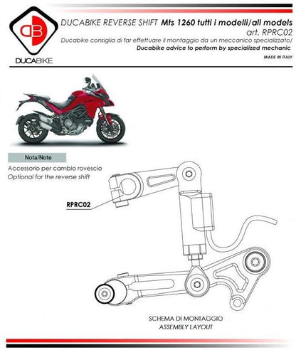 RPRC02 - DUCABIKE Ducati Multistrada 1260/950 Reverse Shift Transformation – Accessories in the Motoraider Motorcycle Aftermarket Accessories and Parts Online Shop