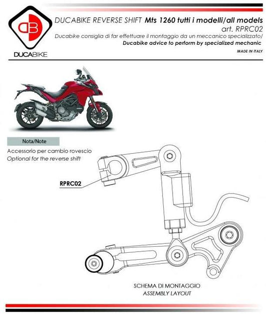 RPRC02 - DUCABIKE Ducati Multistrada 1260/950 Reverse Shift Transformation – Accessories in the Motoraider Motorcycle Aftermarket Accessories and Parts Online Shop
