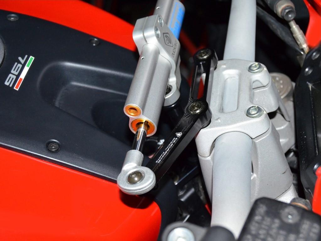 Ducati Monster 796 / 1100 Evo OHLINS Steering Damper + DBK / DUCABIKE Mounting Kit – Accessories in the Motoraider Motorcycle Aftermarket Accessories and Parts Online Shop