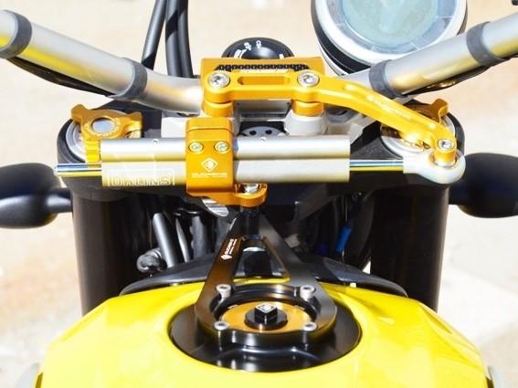 Ducati Scrambler (15/22) OHLINS Steering Damper + DBK / DUCABIKE Mounting Kit & Fuel Tank Cap – Accessories in the Motoraider Motorcycle Aftermarket Accessories and Parts Online Shop