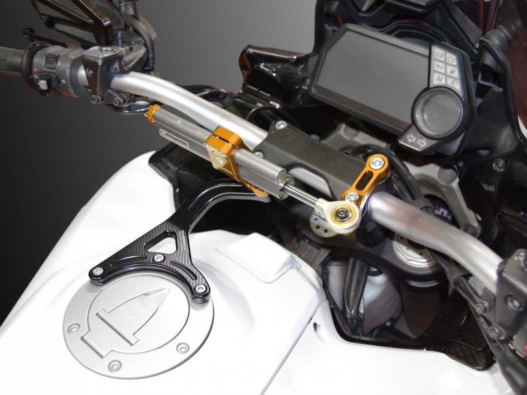 Ducati Multistrada 1200 (10/14) OHLINS Steering Damper + DBK / DUCABIKE Mounting Kit – Accessories in the Motoraider Motorcycle Aftermarket Accessories and Parts Online Shop