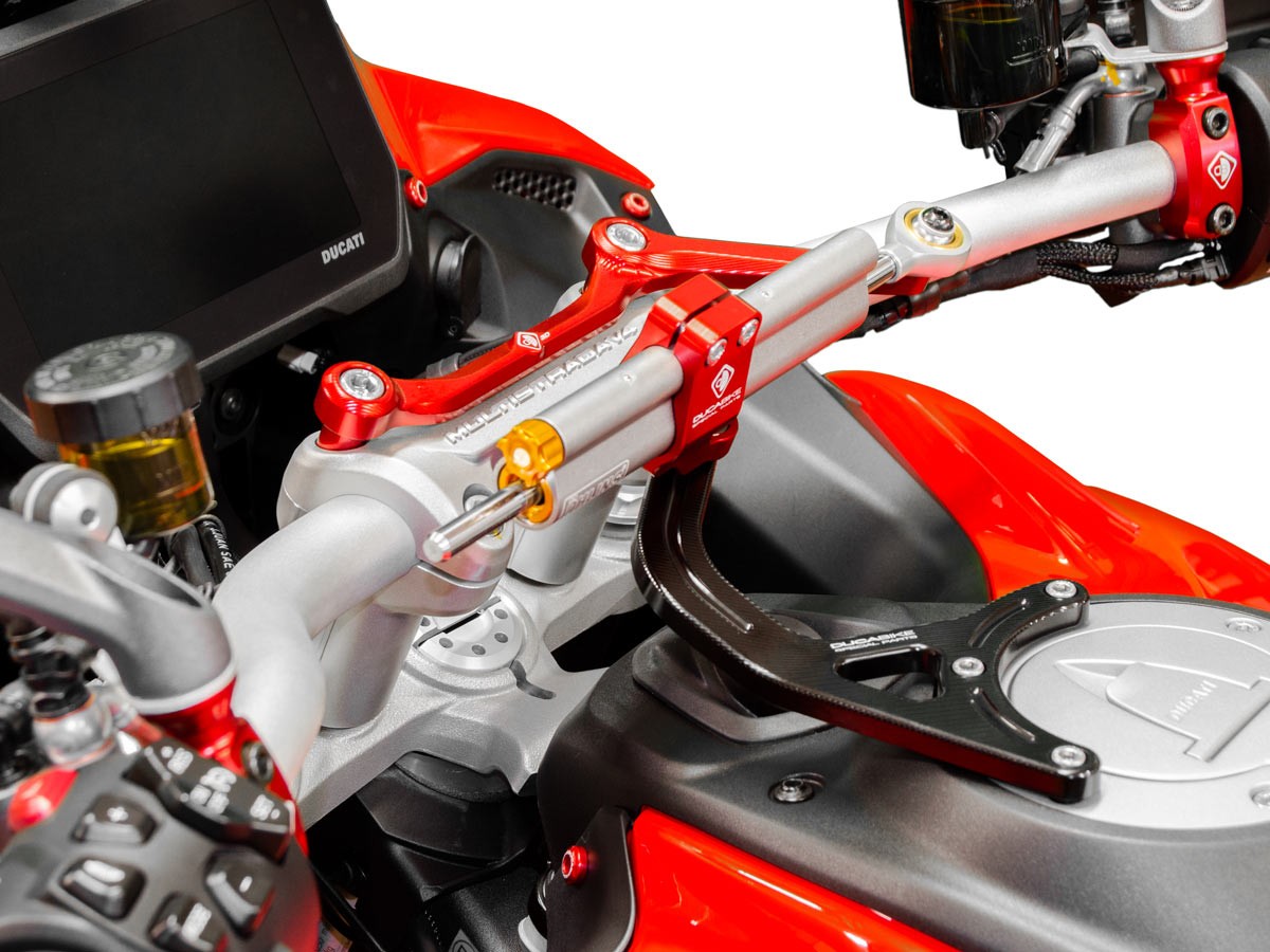 Ducati Multistrada V4 (2021+) OHLINS Steering Damper + DBK / DUCABIKE Mounting Kit – Accessories in the Motoraider Motorcycle Aftermarket Accessories and Parts Online Shop