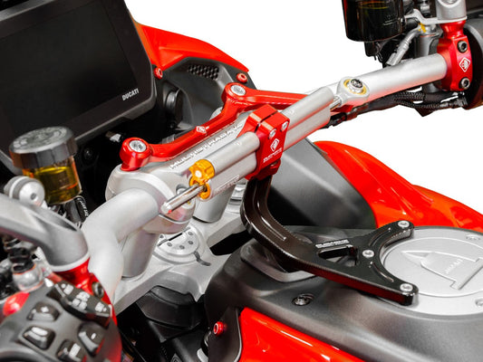 Ducati Multistrada V4S Pikes Peak (2022+) OHLINS Steering Damper + DBK / DUCABIKE Mounting Kit – Accessories in the Motoraider Motorcycle Aftermarket Accessories and Parts Online Shop