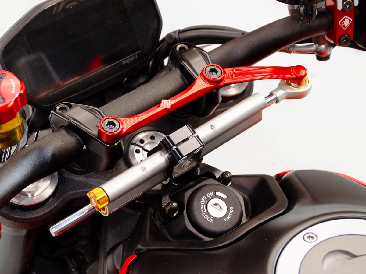 Ducati Monster 950 / 937 (2021+) OHLINS Steering Damper + DBK / DUCABIKE Mounting Kit – Accessories in the Motoraider Motorcycle Aftermarket Accessories and Parts Online Shop