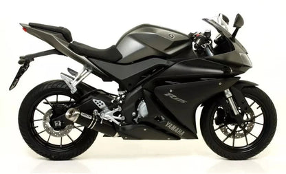 ARROW 51018KZ+51518AON Yamaha YZF-R125 (19/22) Full Exhaust System "Competition Evo Thunder" (dark aluminum; steel end cap) – Accessories in the 2WheelsHero Motorcycle Aftermarket Accessories and Parts Online Shop