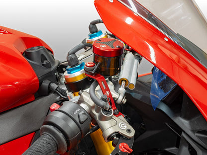 STA16 - DBK Ducati Panigale V4 / V4S (2025+) Brake Fluid Reservoir Support – Accessories in the Motoraider Motorcycle Aftermarket Accessories and Parts Online Shop