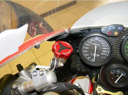 DBK TLS01 Moto Guzzi V100 / Stelvio Front Fluid Tanks Caps – Accessories in the Motoraider Motorcycle Aftermarket Accessories and Parts Online Shop