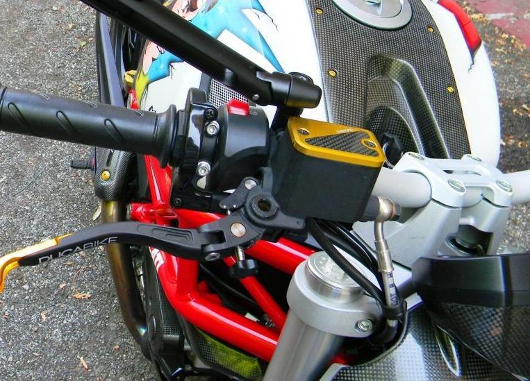TLS02 - DUCABIKE Ducati Monster / Hypermotard Front Fluid Tanks caps – Accessories in the Motoraider Motorcycle Aftermarket Accessories and Parts Online Shop