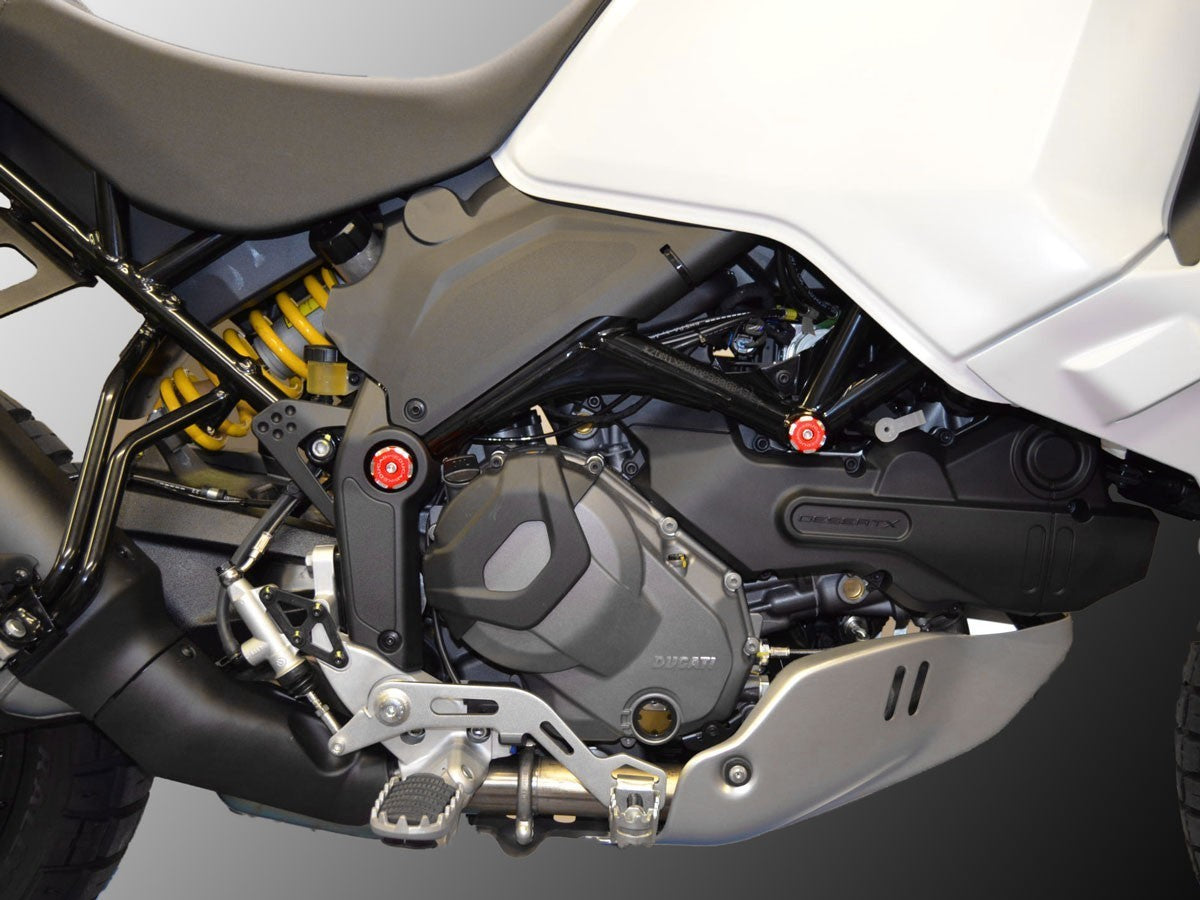 TTDSX02 - DBK Ducati DesertX 937 / Rally (2022+) Frame Plugs Kit "Bicolor" (4pcs) – Accessories in the Motoraider Motorcycle Aftermarket Accessories and Parts Online Shop