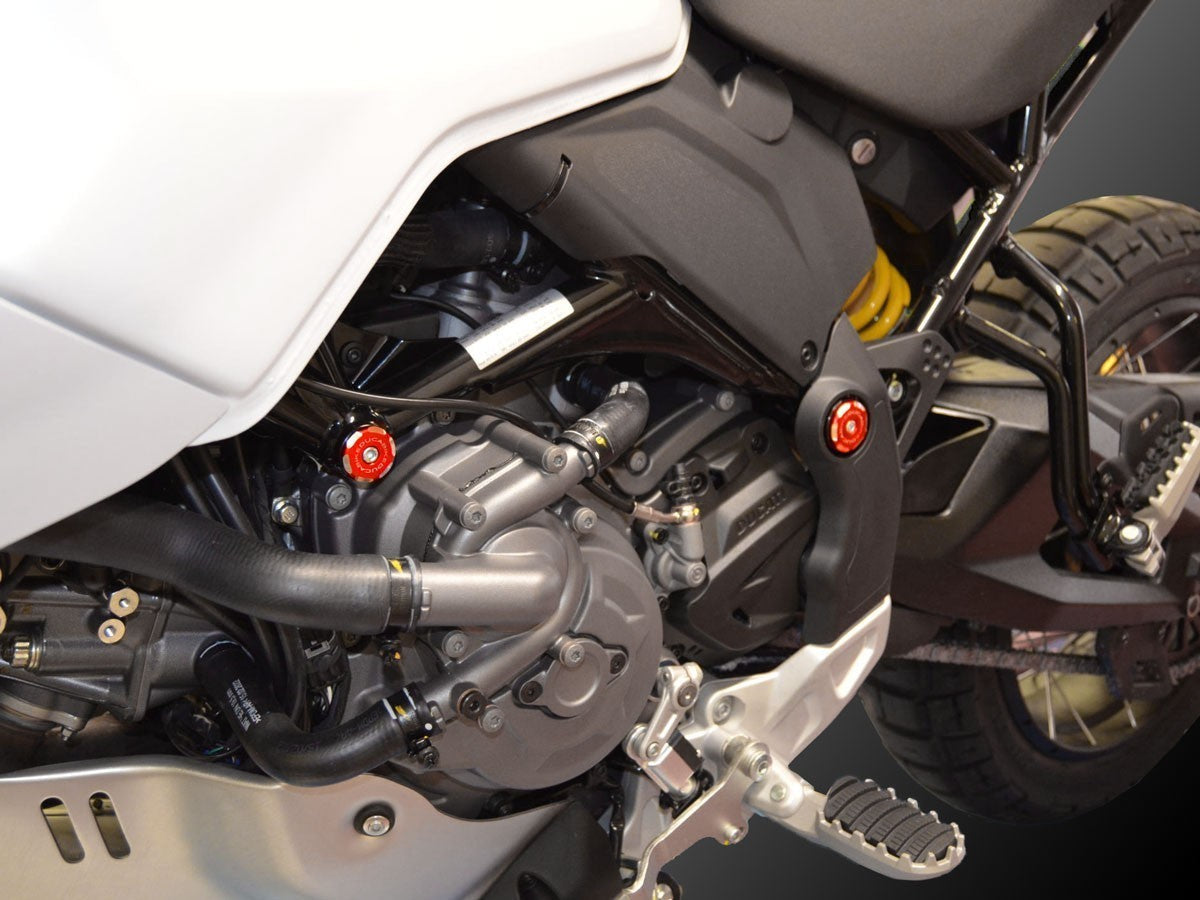 TTDSX02 - DBK Ducati DesertX 937 / Rally (2022+) Frame Plugs Kit "Bicolor" (4pcs) – Accessories in the Motoraider Motorcycle Aftermarket Accessories and Parts Online Shop
